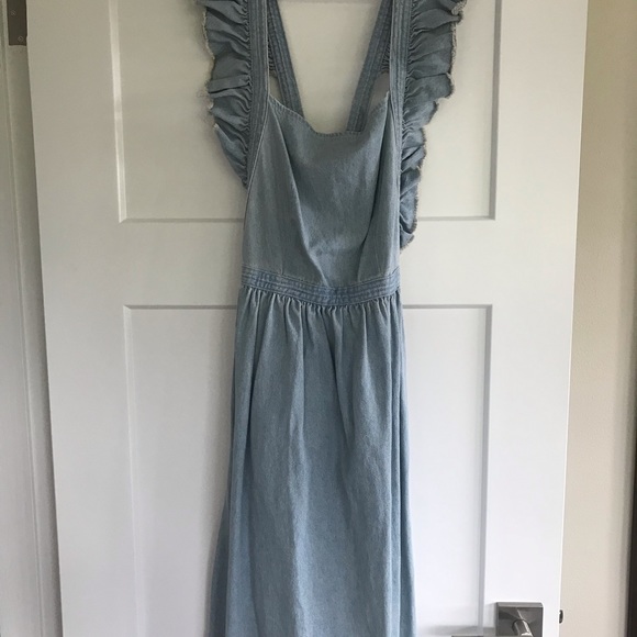 Ulla Johnson Dresses & Skirts - Ulla Johnson Denim ruffle strap dress